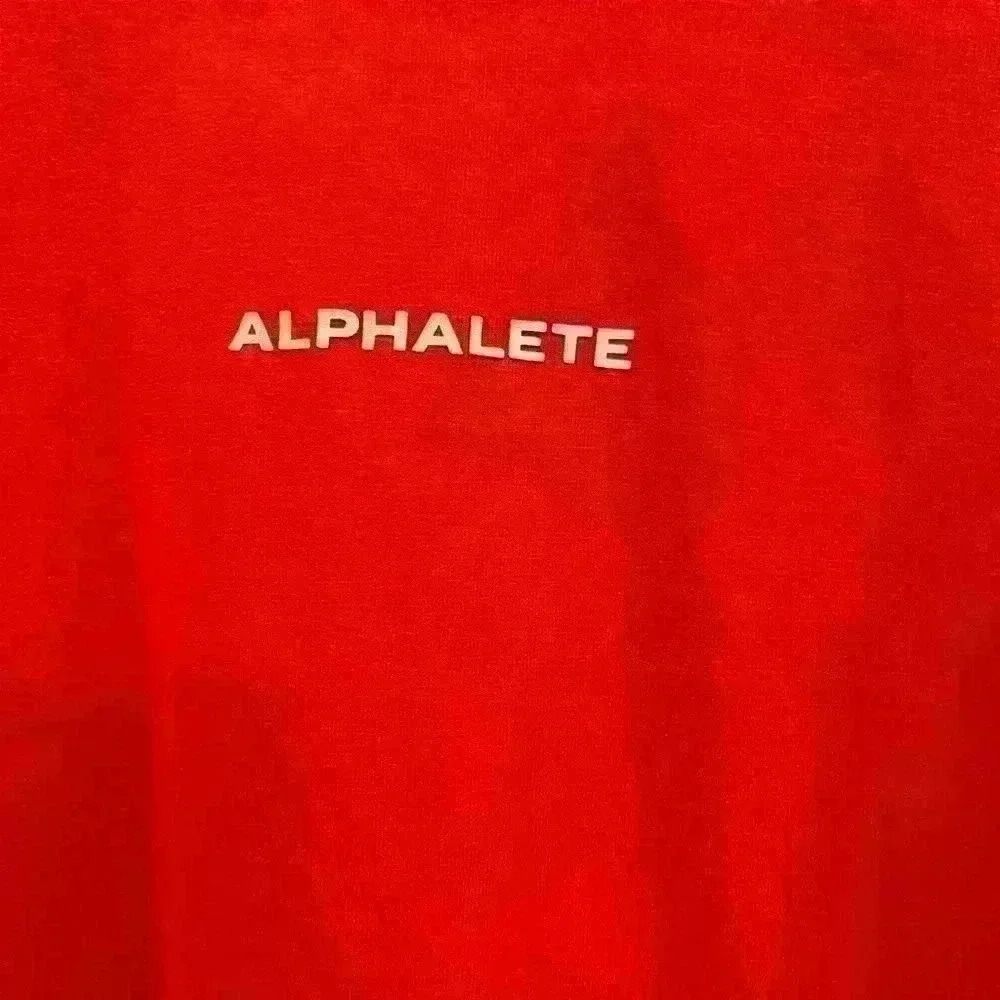 Alphalete Performance Long Sleeve Tee Size Small Red - Picture 3 of 6